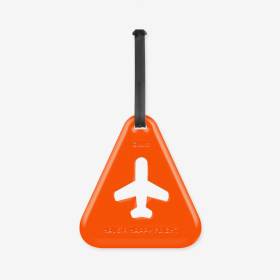 Etiqueta Para Maleta Triangular Avión Naranja