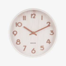 Reloj Pared Pure Basswood Blanco